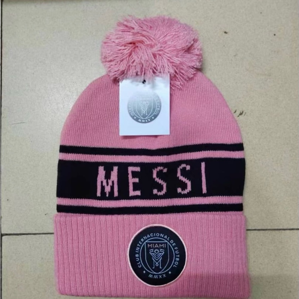 nter Miami Messy beanie hat LAST ONE !!!Back in stock with only a few left!